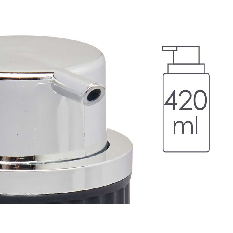 420ML ANTHRACITE PLASTIC SOAP DISPENSER