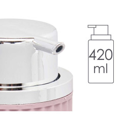 DISPENSER SAPONE PLASTICA 420ML ROSA