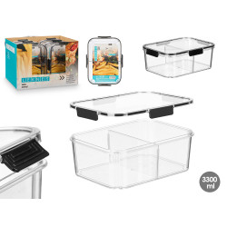 RECIPIENTE HERMETICO COM DIVISORIA PRETO 3,3L