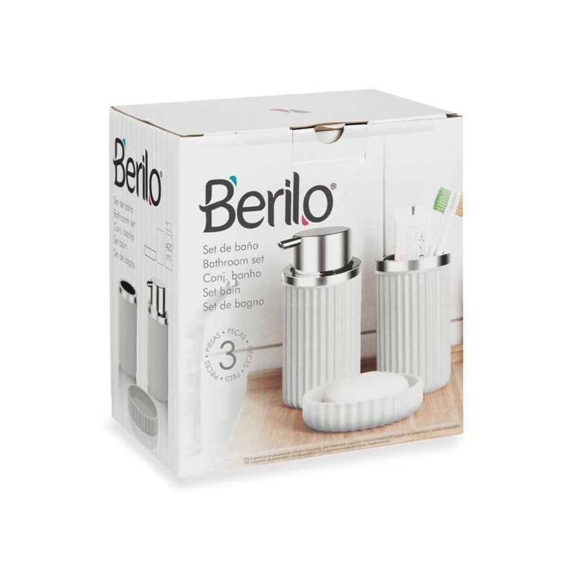 SET BAIN 3 PCS GRIS