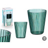 VERRE RAYURES VERT 300 ML
