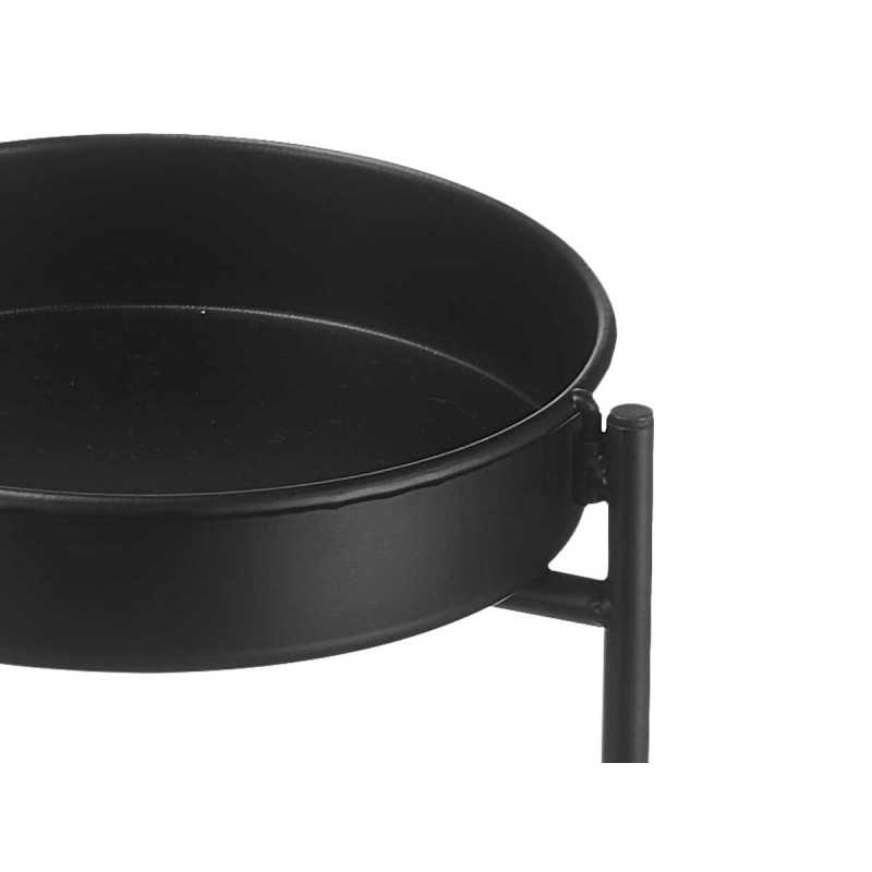 ESTANTE PLANTA TRES ALTURAS NEGRO