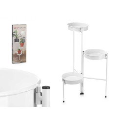 PRATELEIRA PARA VASOS COM 3 ALTURAS BRANCA