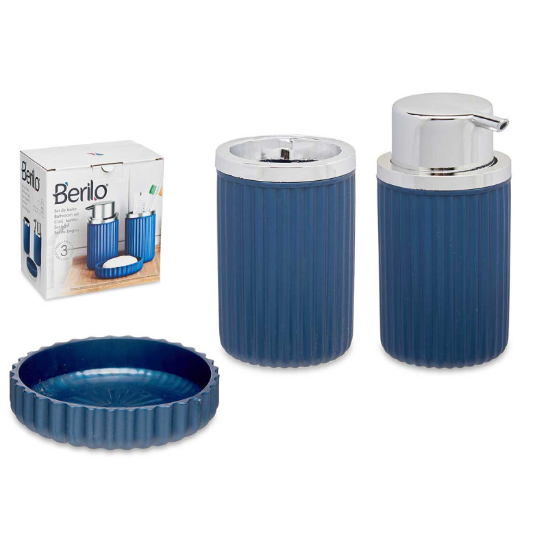 SET BAÑO 3 PZS AZUL