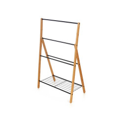 PORTE-SERVIETTE POUR CHAMBRE BAMBOU NOIR