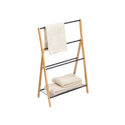 PORTE-SERVIETTE POUR CHAMBRE BAMBOU NOIR