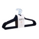 SET 12 BLACK FLOCKED HANGERS