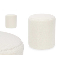 PUFF COM TEXTURA PEQ BRANCO
