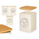 FRASCO TAMPA BAMBU CREME SORT 3