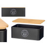 CAJA PAN TAPA BAMBU NEGRA