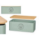 CAIXA PARA PAO VERDE MENTA TAMPA BAMBU 