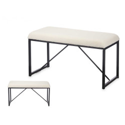 SHEEPSKIN BENCH SMALL WHITE