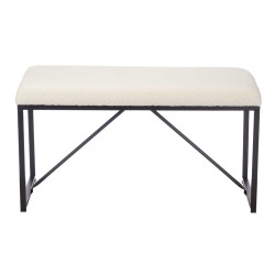 BANC EN PEAU DE MOUTON PETIT BLANC