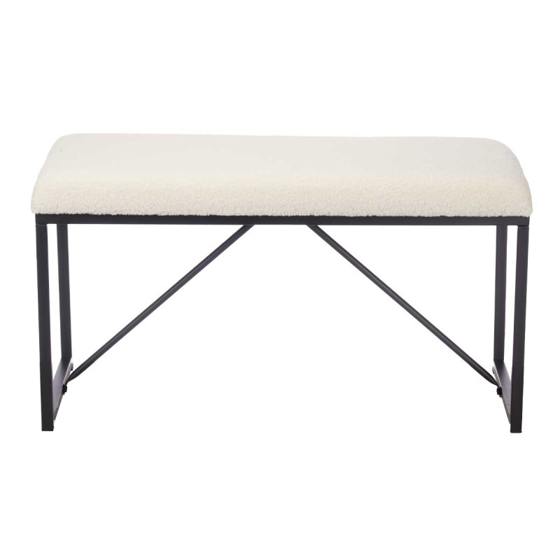 BANC EN PEAU DE MOUTON PETIT BLANC