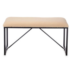 BANC EN PEAU DE MOUTON PETIT BEIGE