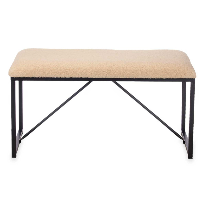 BANC EN PEAU DE MOUTON PETIT BEIGE