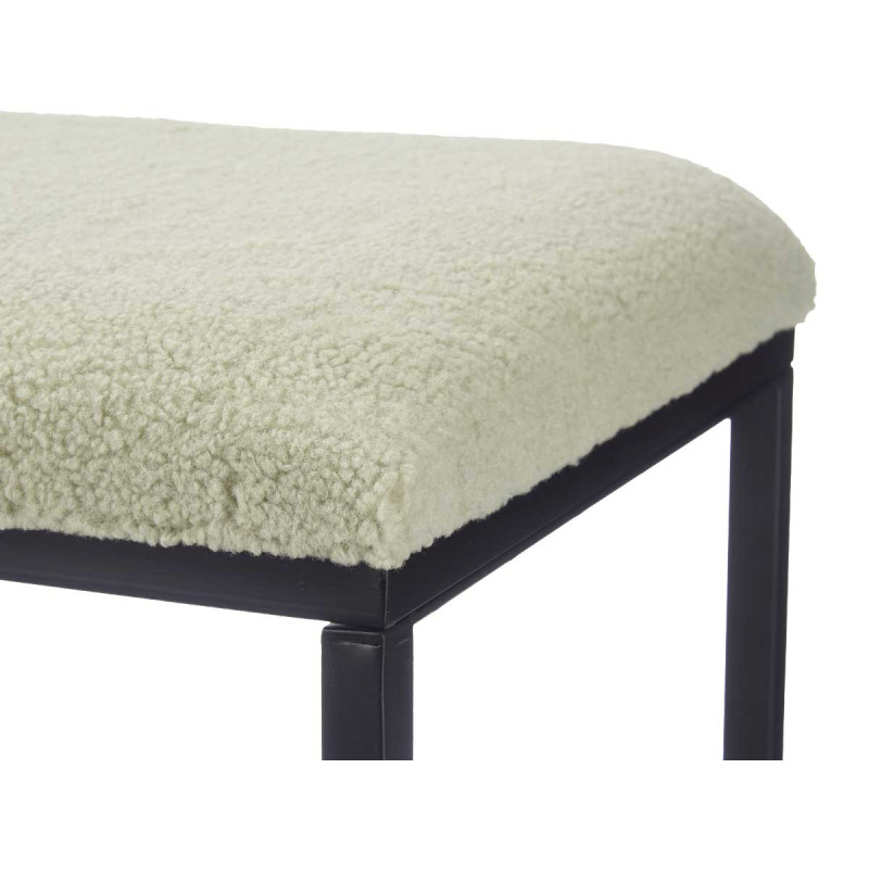 BANC EN PEAU DE MOUTON PETIT VERT
