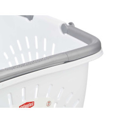 CESTA PLASTICA QUADRATA 18L C/MANICI ASS 3