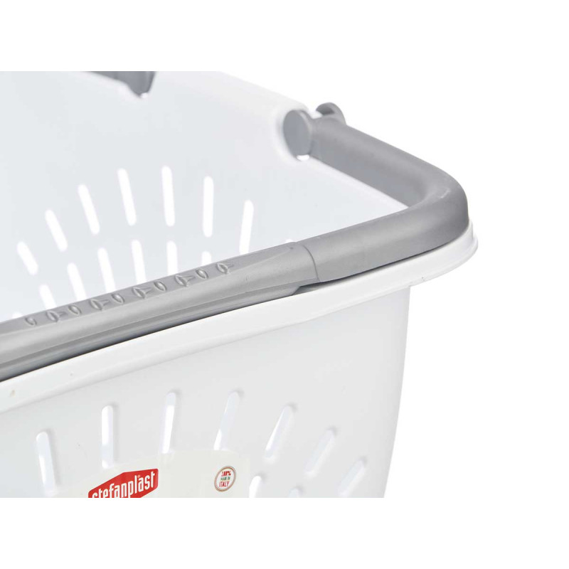 CESTA PLASTICA QUADRATA 18L C/MANICI ASS 3
