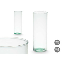 VASO VETRO RICICLATO 11X28.5
