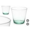 JARRON VASO CONICO BAJO VIDRIO RECICLADO 15X18.5CM