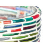 ROUND CANDLE HOLDER STRIPES STARS ASSORTED 2 