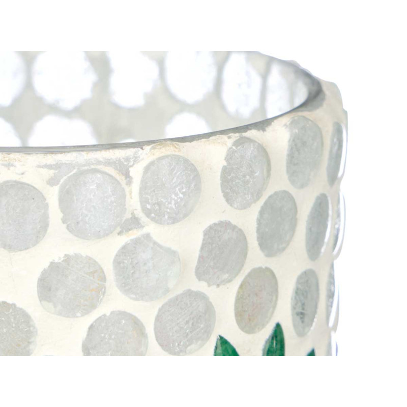 BOUGEOIR ROND FLEURS ASSORT 2 MODÈLES PETIT