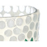 SMALL ROUND CANDLE HOLDER FLOWERS ASSORTED 2