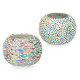 SUPORTE VELA OVAL RISCAS ESTRELAS SORT 2 MOD