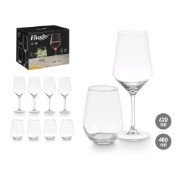 CONJ 8 PEÇAS COPO 480ML CÁLICE 620ML