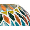STRIPED RHOMBUS CANDLE HOLDER ASSORTED 2 