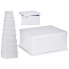 SET 10 WHITE CARDBOARD BOXES