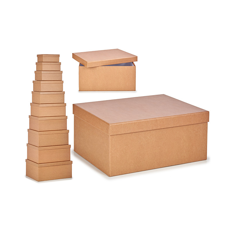 SET 10 KRAFT CARDBOARD BOXES