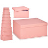 SET 10 CAJAS CARTON ROSA PASTEL