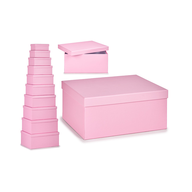 CONJUNTO 10 CAIXAS DE CARTO LILES PASTE
