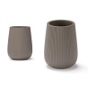 TOOTHBRUSH HOLDER PUFFED GREY STRIPES