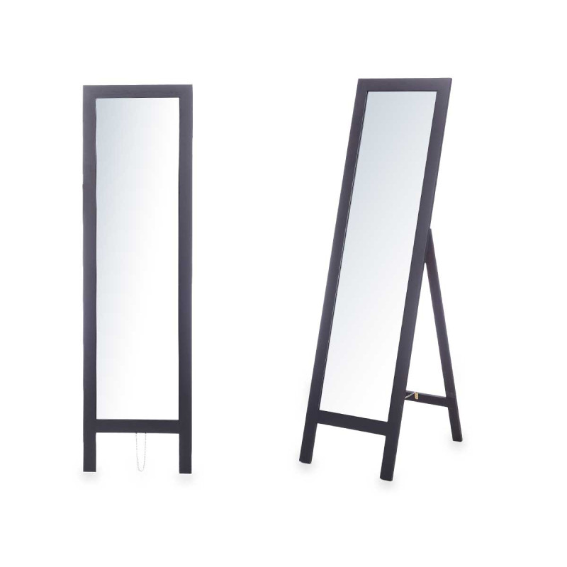 SPECCHIO BASE LEGNO 40 X 145 CM NERO