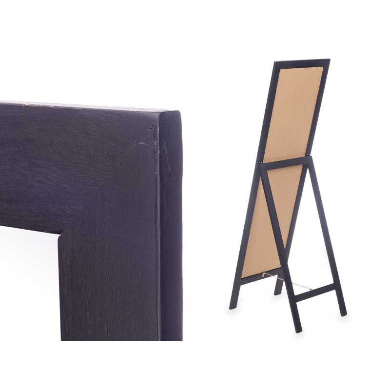 SPECCHIO BASE LEGNO 40 X 145 CM NERO