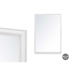 ESPELHO PAREDE MOLDURA MADEIRA 80 X 120 CM BRANCO