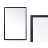 MIROIR MURAL CADRE EN BOIS 80 X 120 CM NOIR