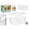 RECIPIENTE HERMETICO COM DIVISORIA BRANCO 3,3L