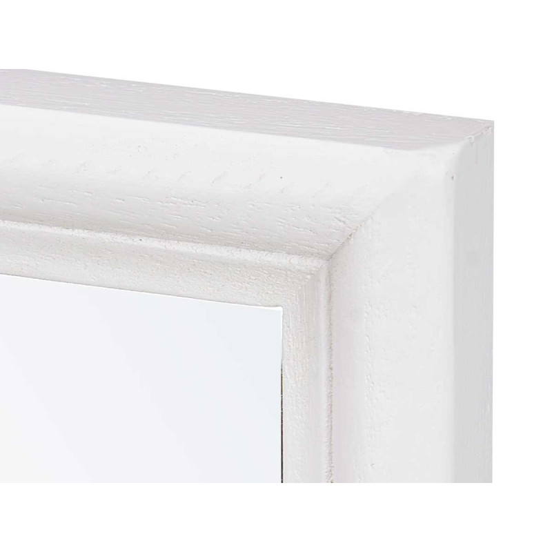 ESPELHO PAREDE MOLDURA MADEIRA 65 X 85 CM BRANCO