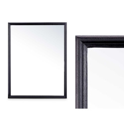 MIROIR MURAL CADRE EN BOIS 65 X 85  CM NOIR