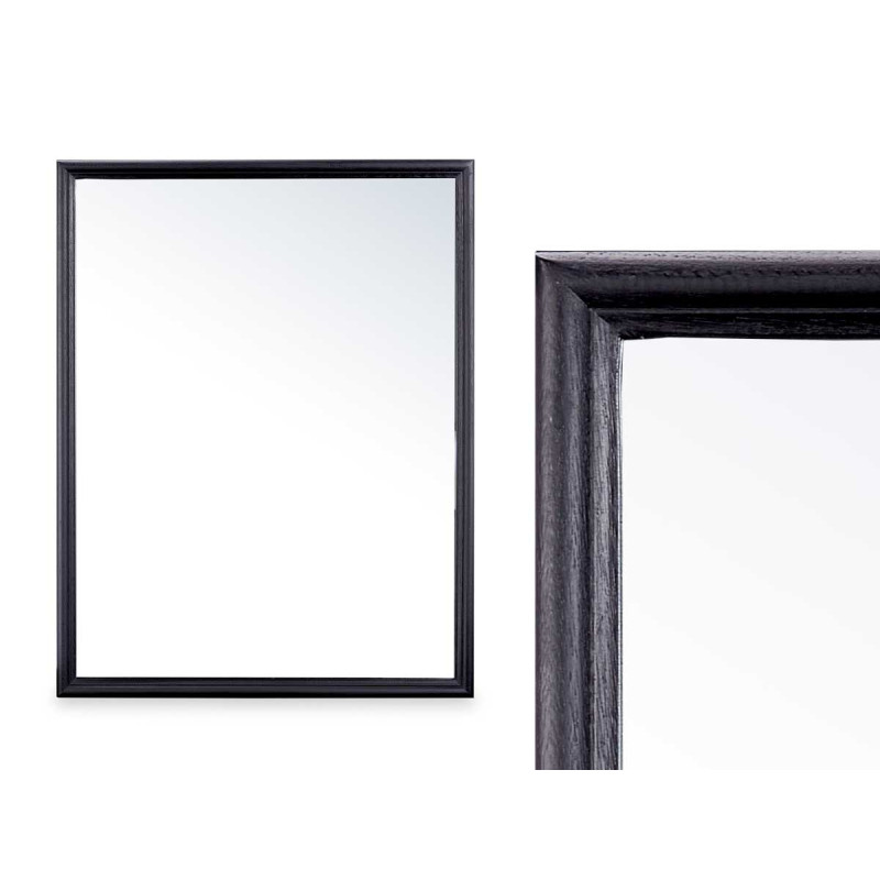 MIROIR MURAL CADRE EN BOIS 65 X 85  CM NOIR