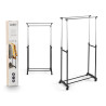 DOUBLE CLOTHES RACK WITH WHEELS