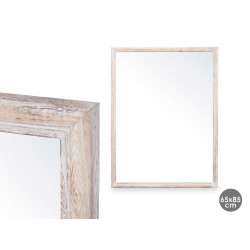 ESPELHO PAREDE MOLDURA MADEIRA 65 X 85 CM NATURAL