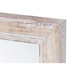 MIROIR MURAL CADRE EN BOIS 65 X 85  CM NATUREL