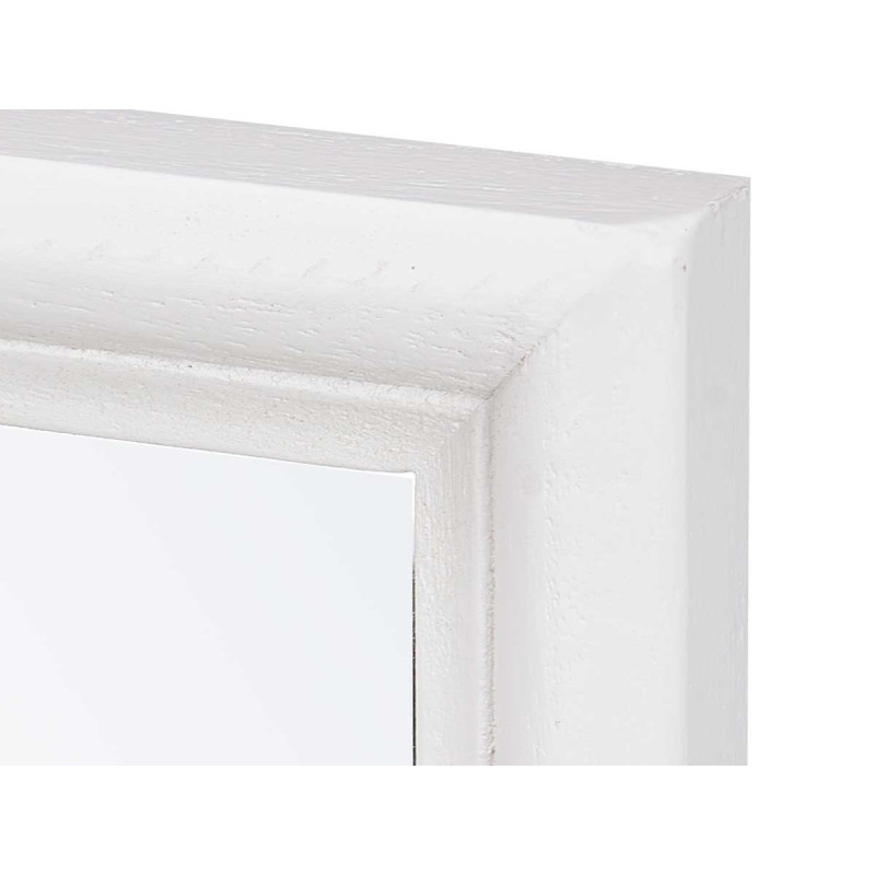 ESPELHO PAREDE MOLDURA MADEIRA 50 X 70 CM BRANCO