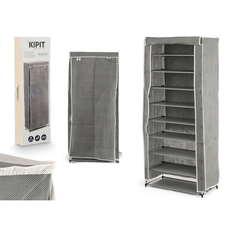 9 SHELVES SHOE RACK GREY