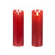 BOUGIE FLAMME ROUGE LED 24CM